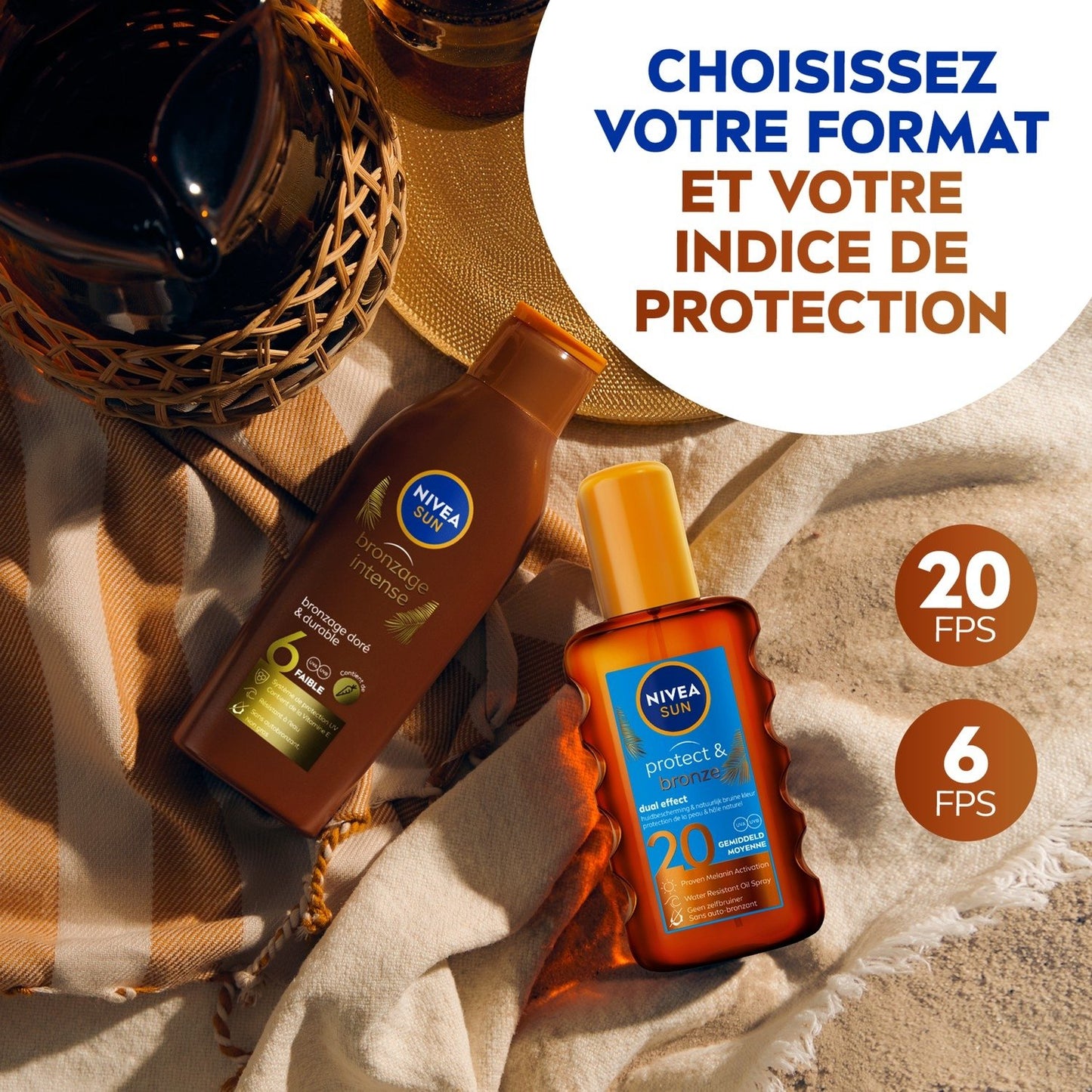 Sonnenschutz Body Spray LSF 50 Bräunungsaktivator Wasserfest Sonne NIVEA