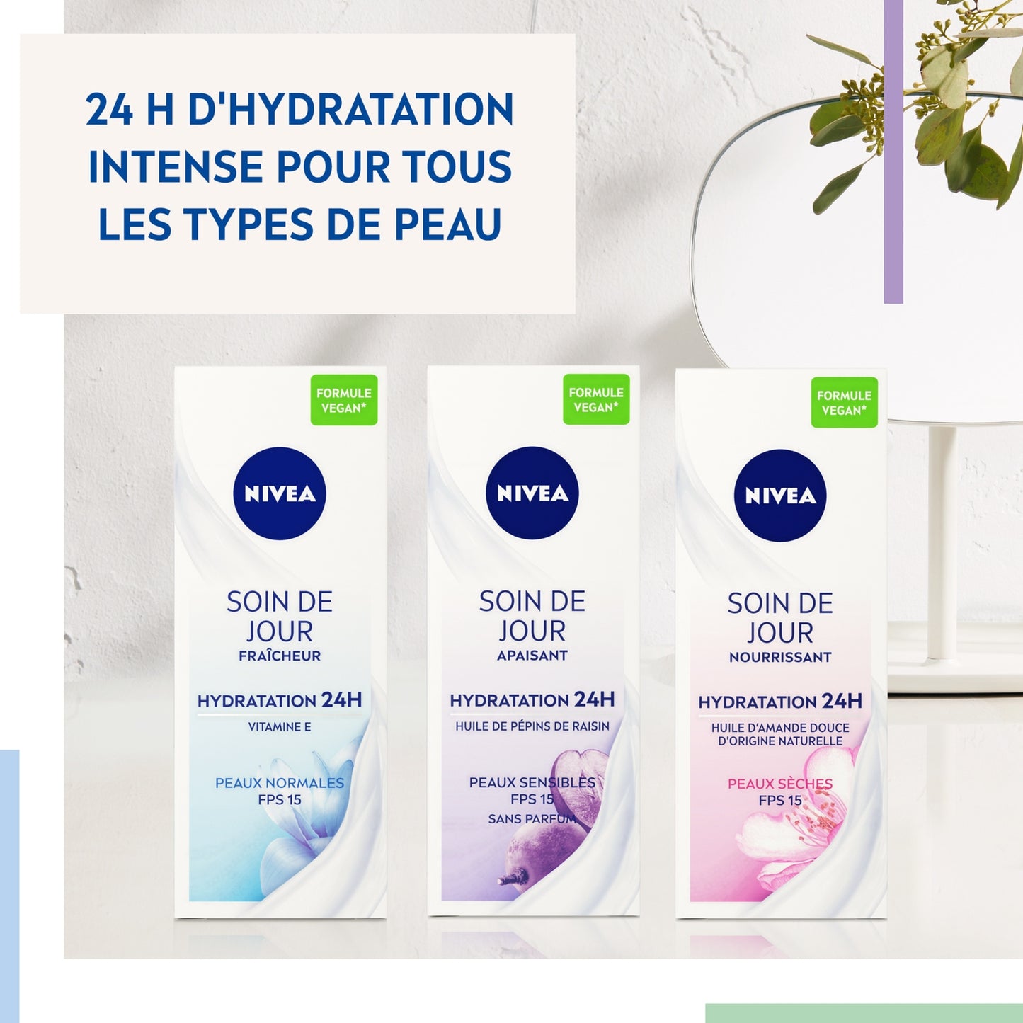 NIVEA Fresh Feuchtigkeitsspendende Tagesgesichtscreme für normale Haut LSF 15