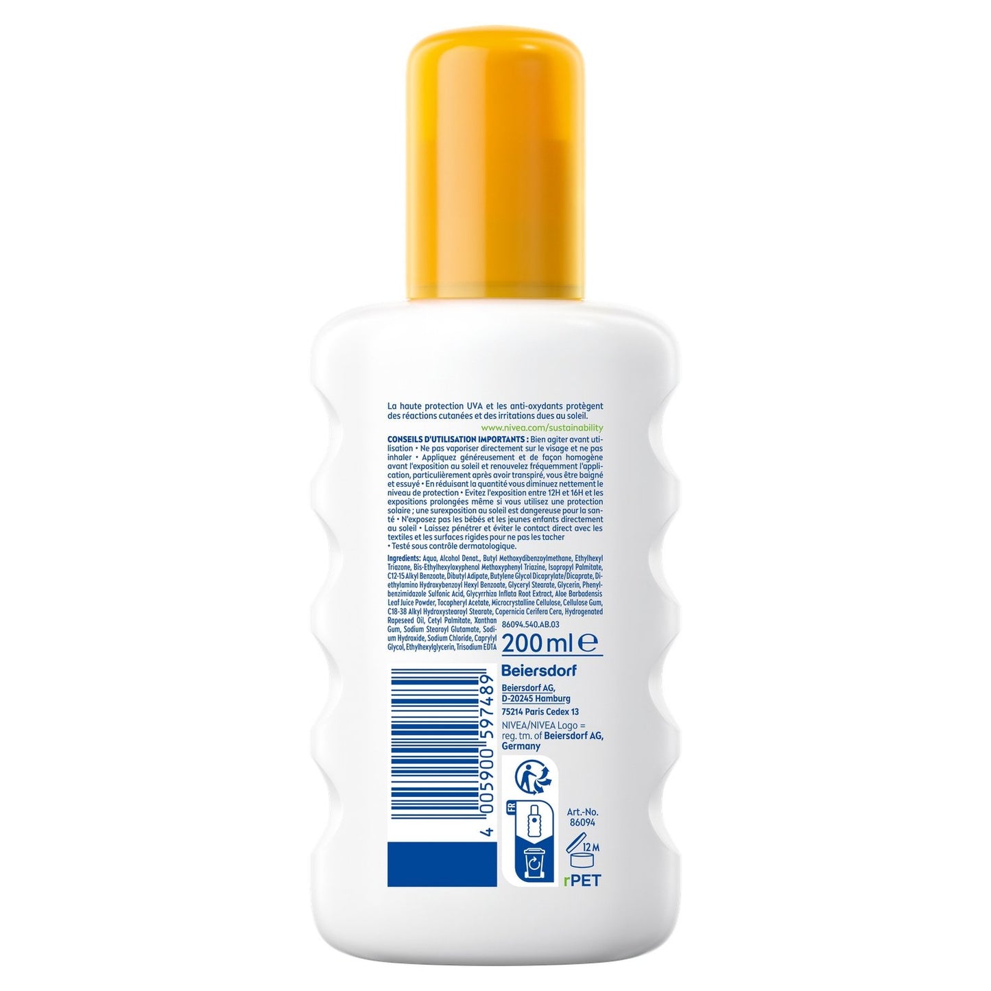 NIVEA Sun Body Spray Sonnenschutz LSF 50+ Hoher Schutz Empfindliche Haut
