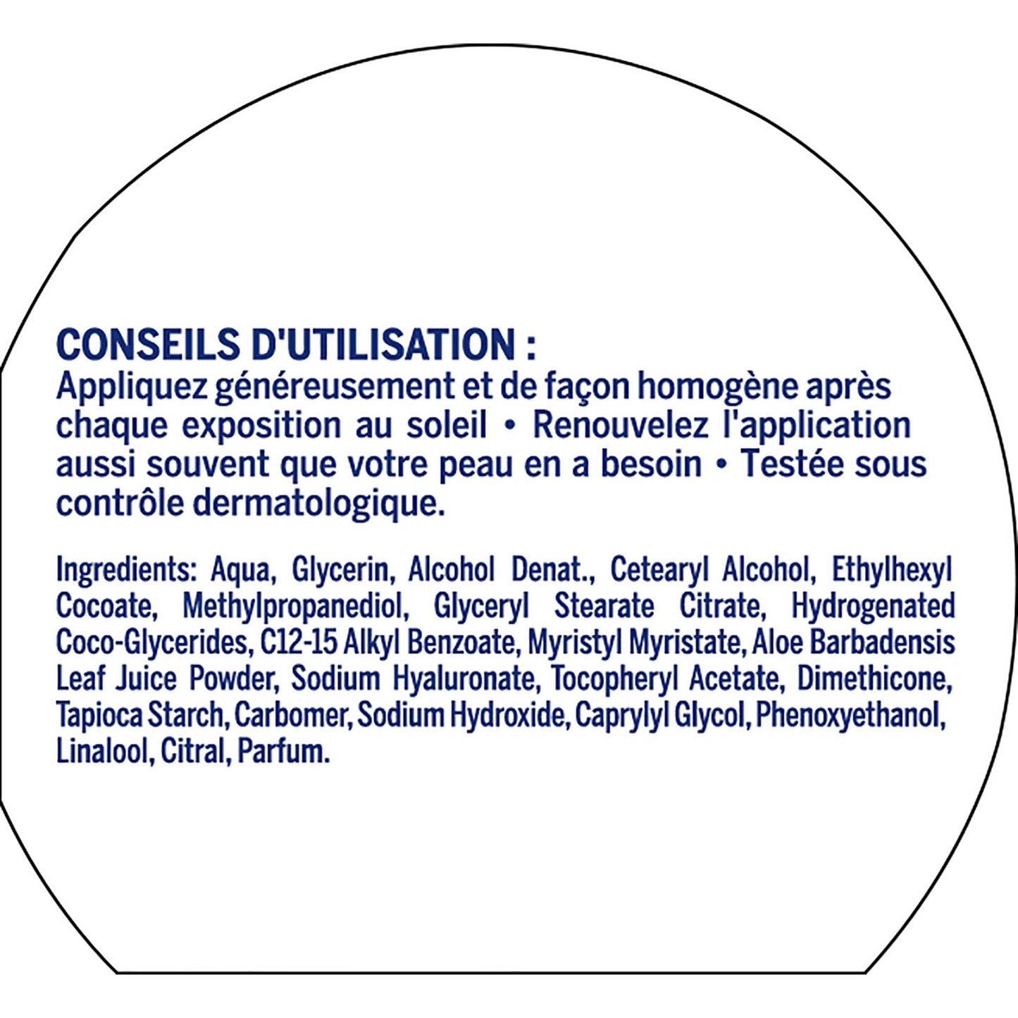 Après-Soleil Baume Corps Hydratant Rafraîchit Acide Hyaluronique Aloe Vera Sun NIVEA