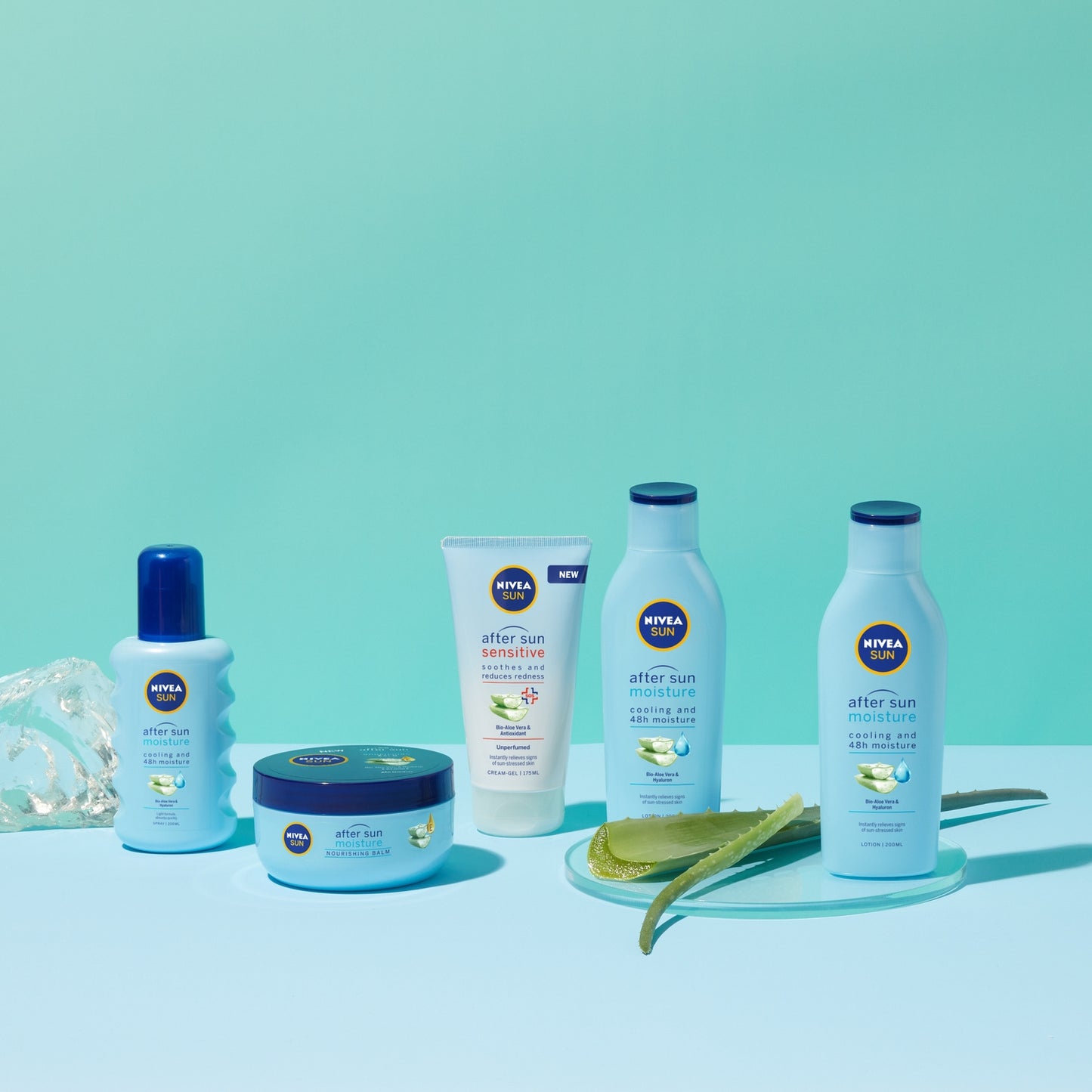 Après-Soleil Baume Corps Hydratant Rafraîchit Acide Hyaluronique Aloe Vera Sun NIVEA
