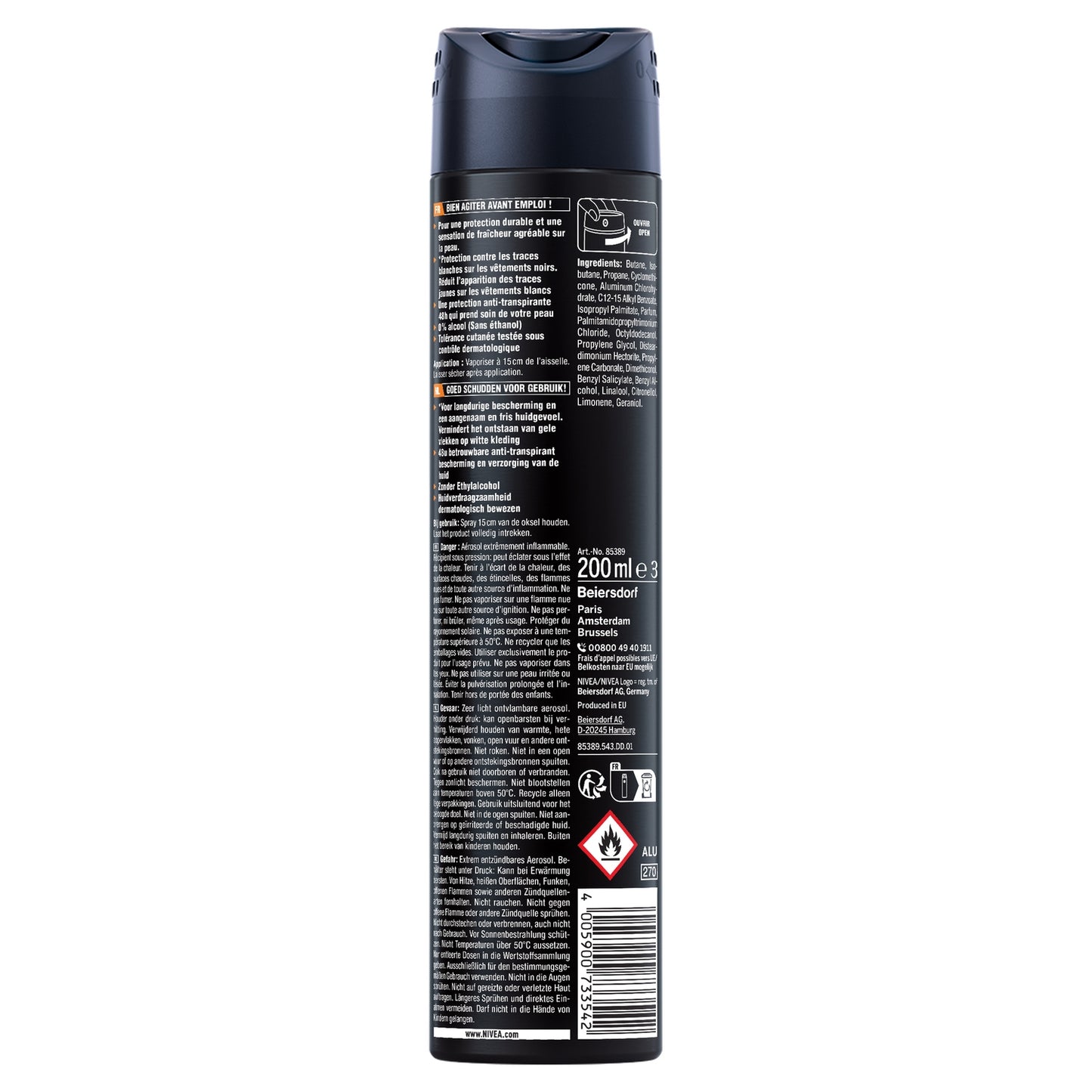 NIVEA MEN Black & White Ultimate Impact Anti-Perspirant Deodorant Spray