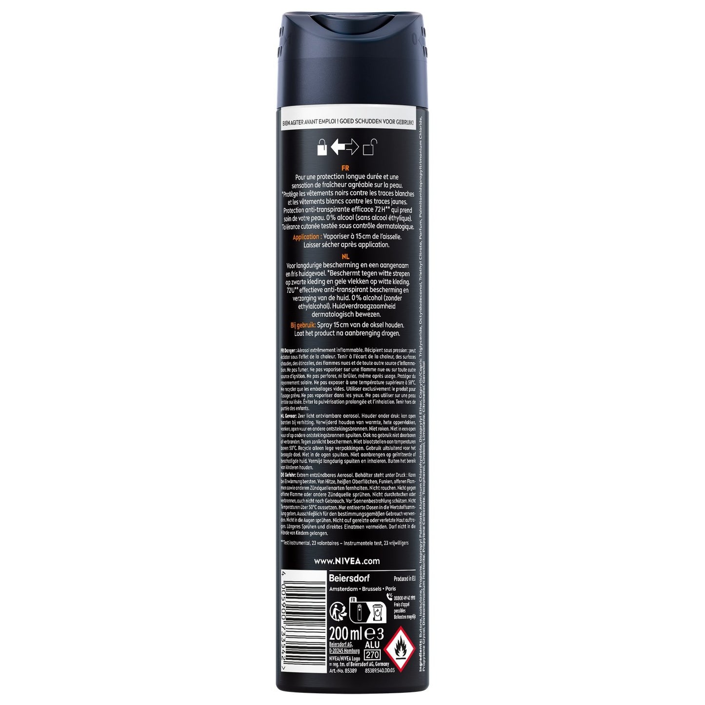 NIVEA MEN Black & White Ultimate Impact Anti-Perspirant Deodorant Spray