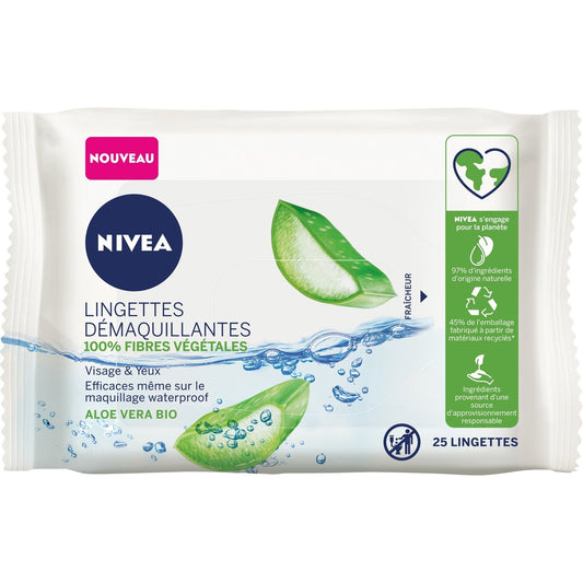 Lingette Démaquillante Visage et Yeux Aloe Vera Bio NIVEA