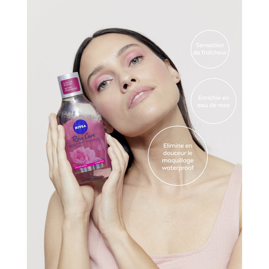 NIVEA Bi-Phase Mizellen-Make-up-Entferner mit Rosenwasser für alle Hauttypen