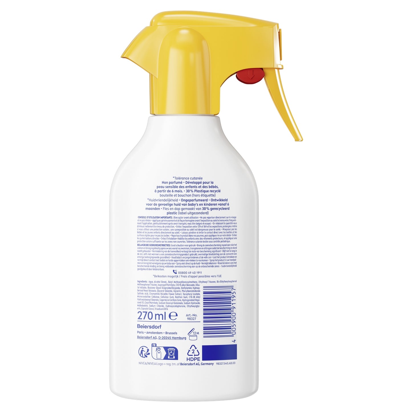 Sonnenschutzspray Baby Kind Körper Gesicht LSF 50+ Sehr hoher Schutz Empfindliche Haut Sonne NIVEA