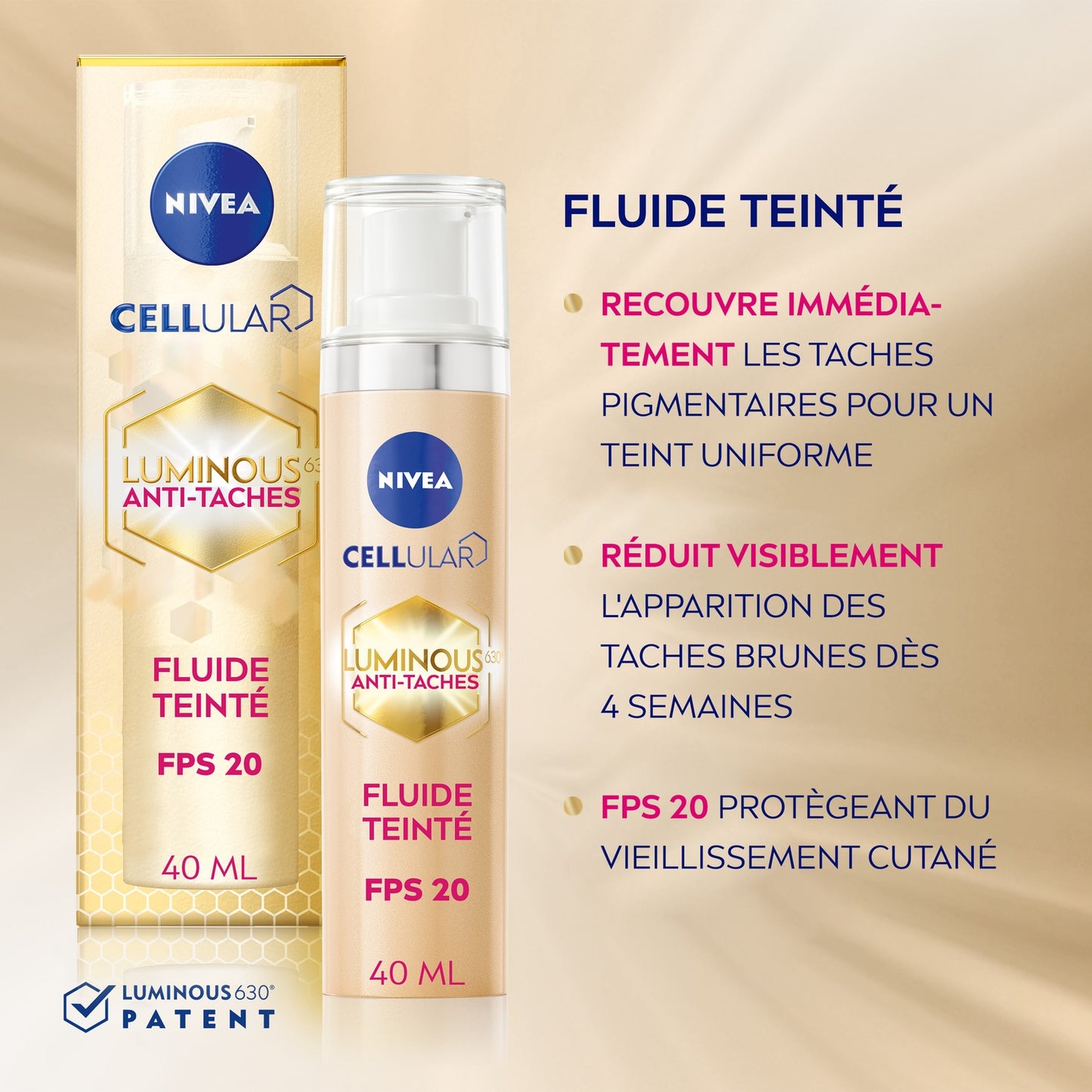 NIVEA Cellular Luminous Tinted Anti-Dark Spot Fluid Face Care
