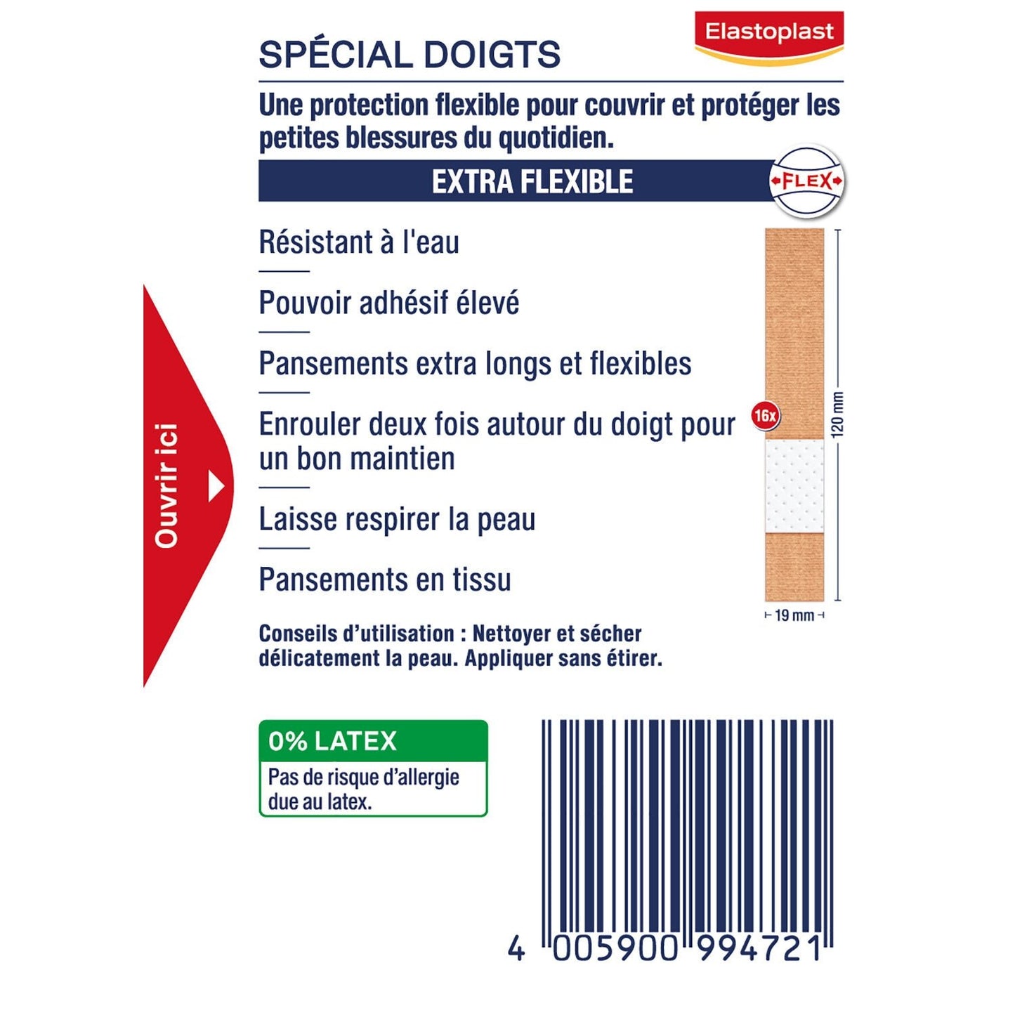 ELASTOPLAST Flexible Water Resistant Finger Plasters