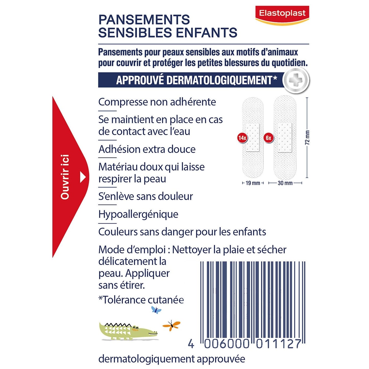 ELASTOPLAST Hypoallergenic Animal Patterned Sensitive Plasters for Children