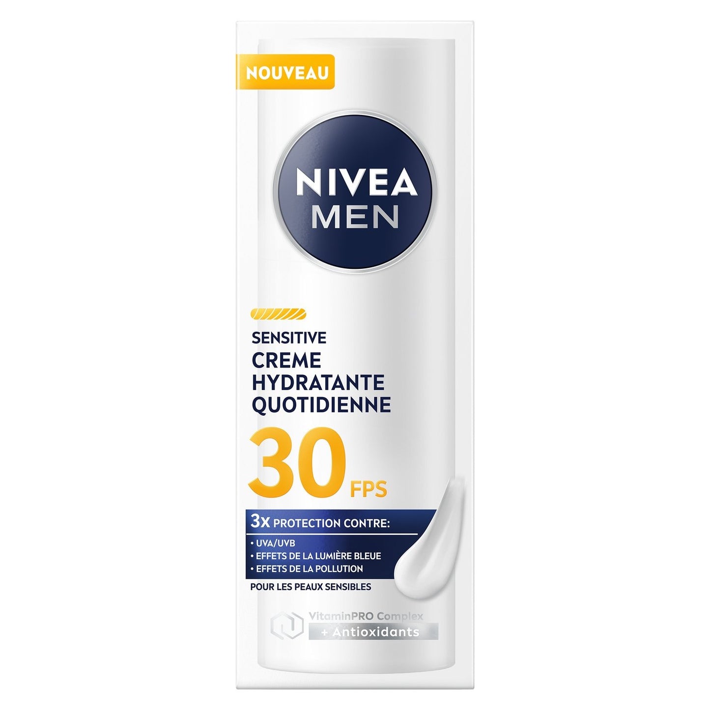 NIVEA Men Feuchtigkeitsspendende Gesichtscreme für empfindliche Haut LSF 30
