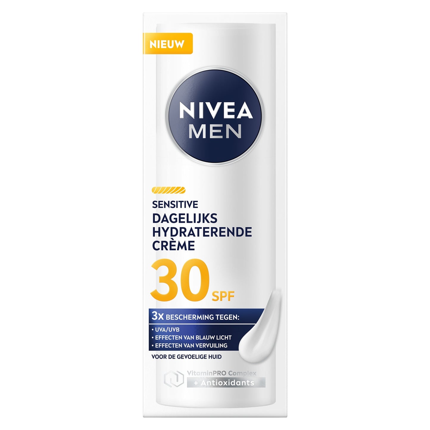 NIVEA Men Feuchtigkeitsspendende Gesichtscreme für empfindliche Haut LSF 30