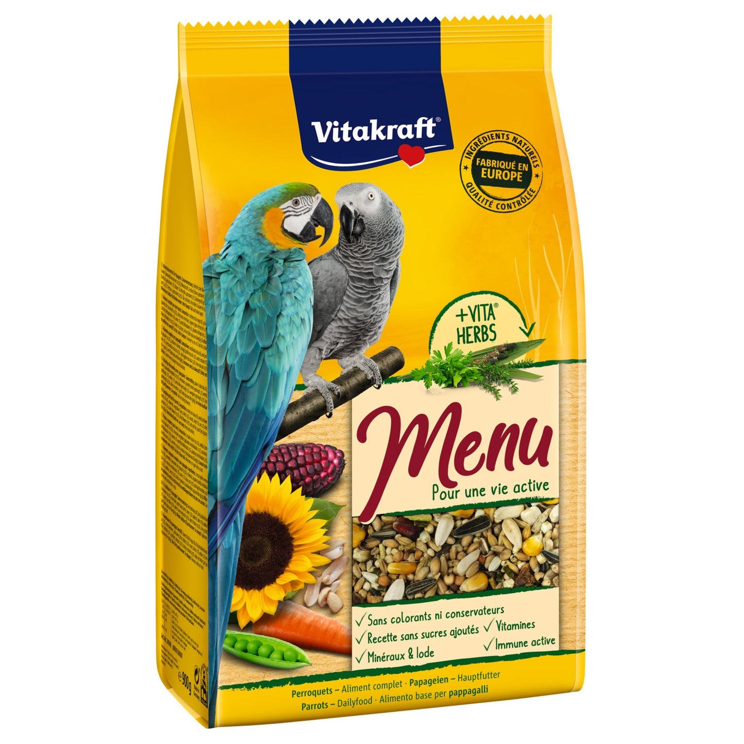Aliment Complet Graines pour Perroquets Menu Premium VITAKRAFT