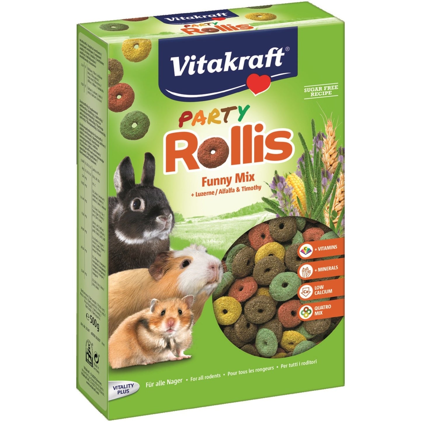 Aliment pour Rongeur Céréales et Luzerne Rollis Party VITAKRAFT