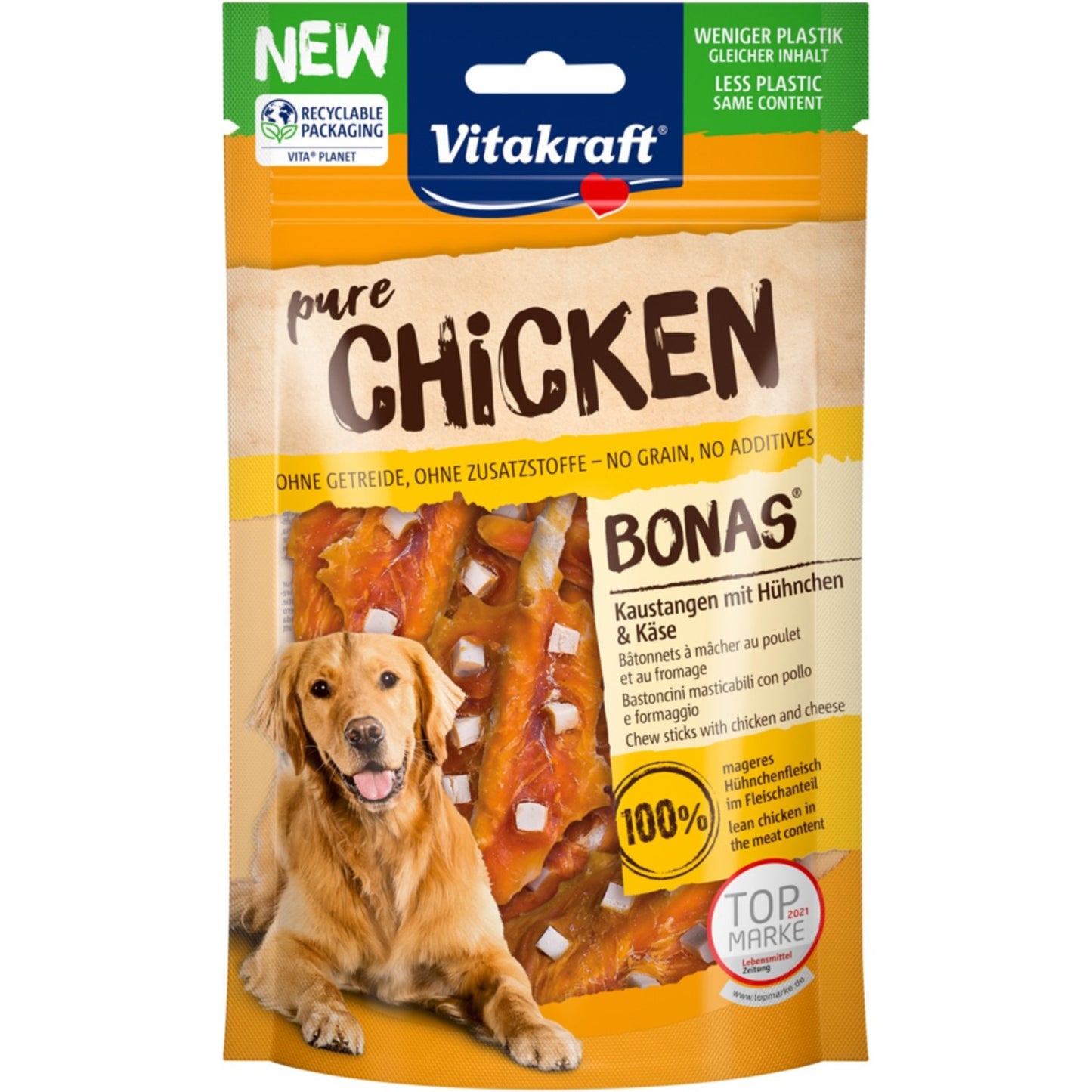 Friandises pour Chien Adulte Poulet Fromage Bonas VITAKRAFT le sachet de 80g