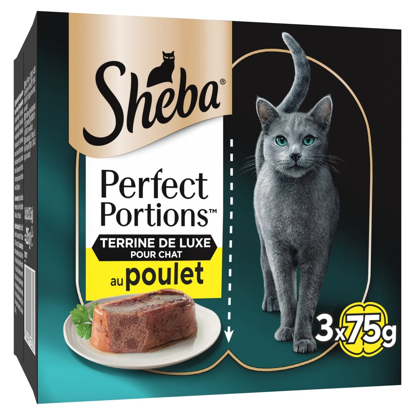 Pâtée pour Chat Adulte en Terrine Poulet Perfect Portions SHEBA les 6 barquettes