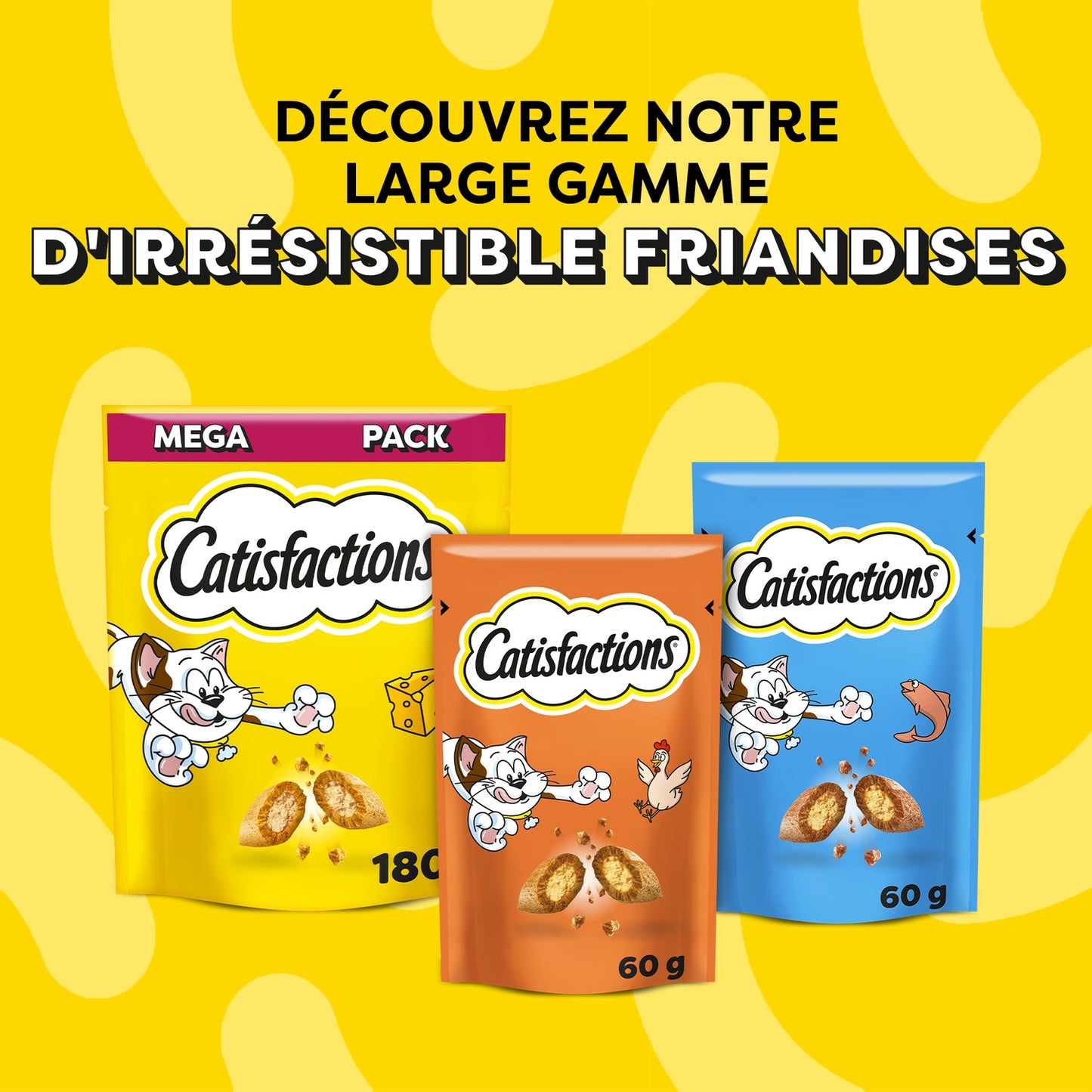 CATISFACTIONS Cremige Leckerlis für erwachsene Katzen mit Hühnchen