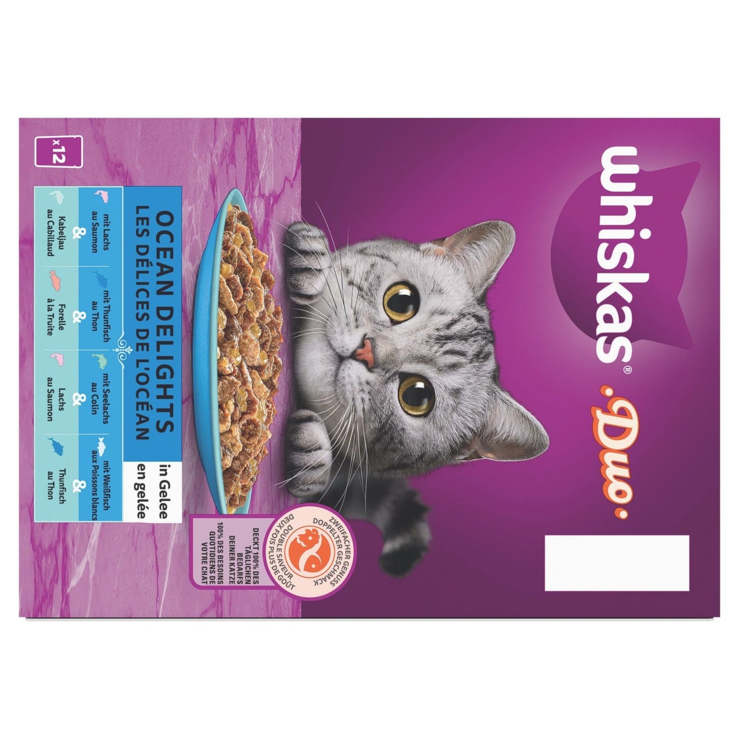 Pâtée pour Chat Adulte en Gelée Sélection Océan WHISKAS
