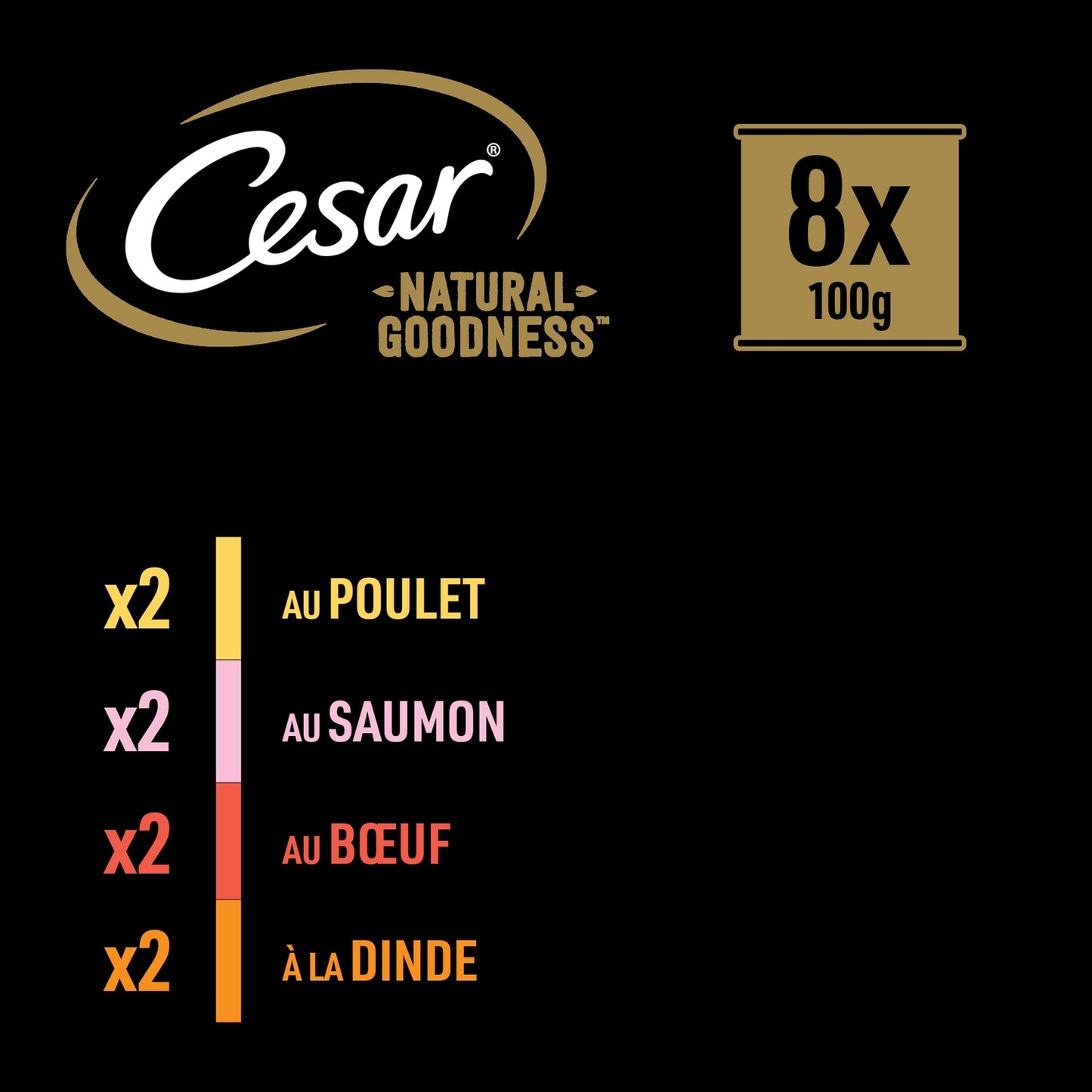CESAR Natural Goodness Grain-Free Chicken Turkey Beef Salmon Adult Dog Food Casserole in Sauce