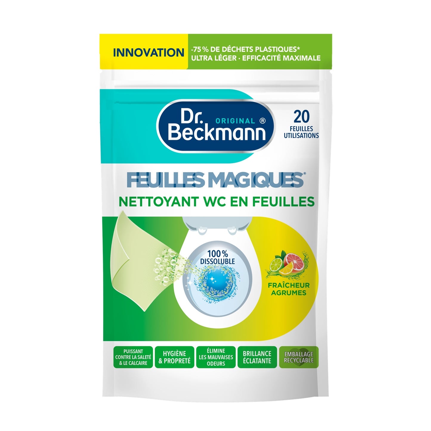 Nettoyant WC Feuilles Magiques Fraîcheur Agrumes DR BECKMANN