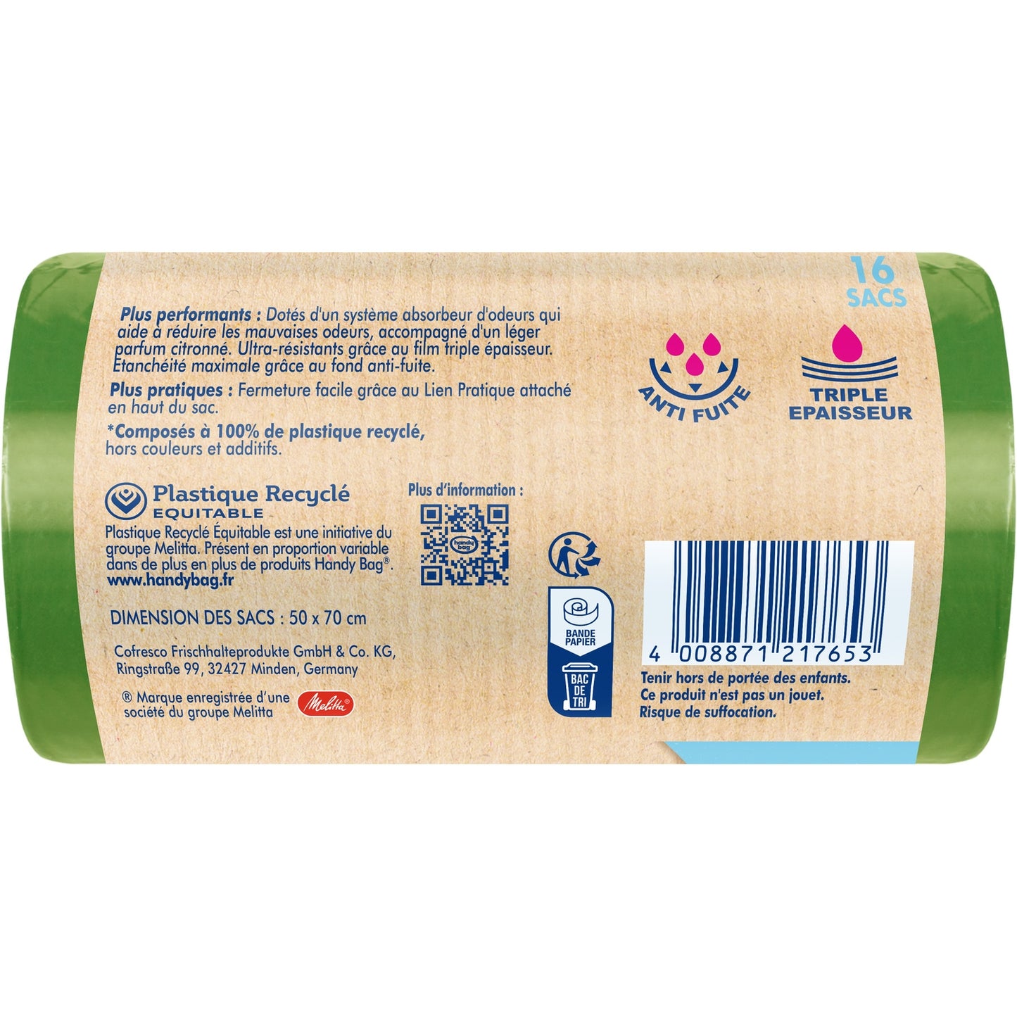Devor Odor Müllbeutel, 30l, mit Bändern HANDY BAG