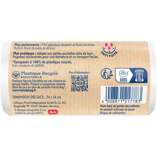 Sac Poubelle à Salle de Bain 5l avec Senteur Florale HANDY BAGS