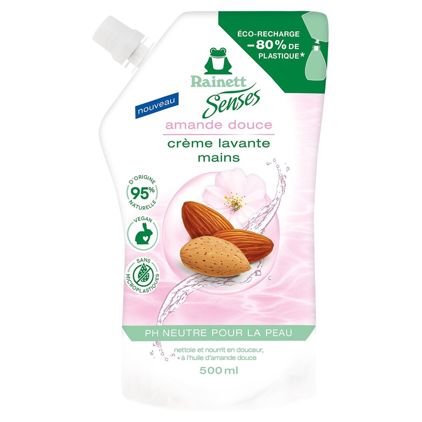 Savon Liquide Recharge Mains Amande Douce RAINETT la recharge de 500mL