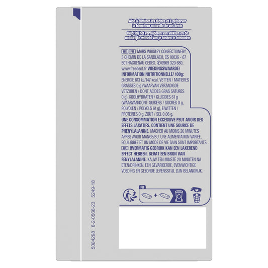 Chewing-Gum Menthe Forte Sans Sucres FREEDENT WHITE
