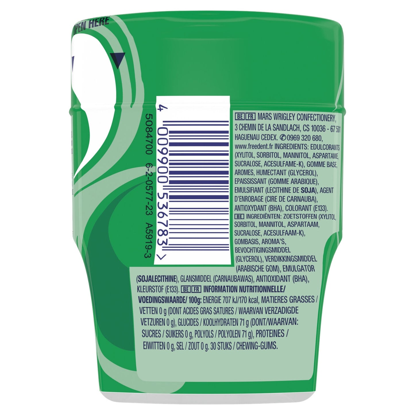 FREEDENT REFRESHERS Green Mint Sugar-Free Chewing Gum