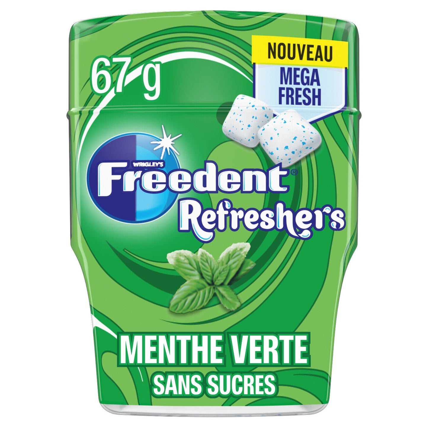 FREEDENT REFRESHERS Green Mint Sugar-Free Chewing Gum