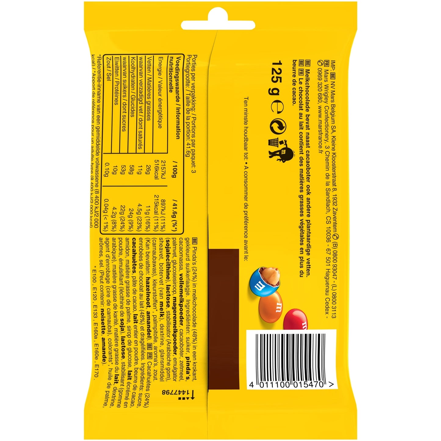 Bonbons Chocolats Cacahuètes M&MS