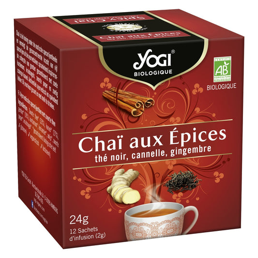 Thé Noir Chaï aux Épices Bio YOGI
