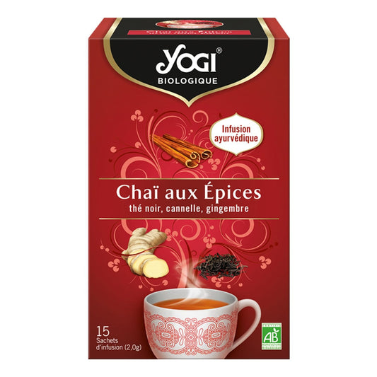 Thé Noir Chai aux Épices Bio YOGI