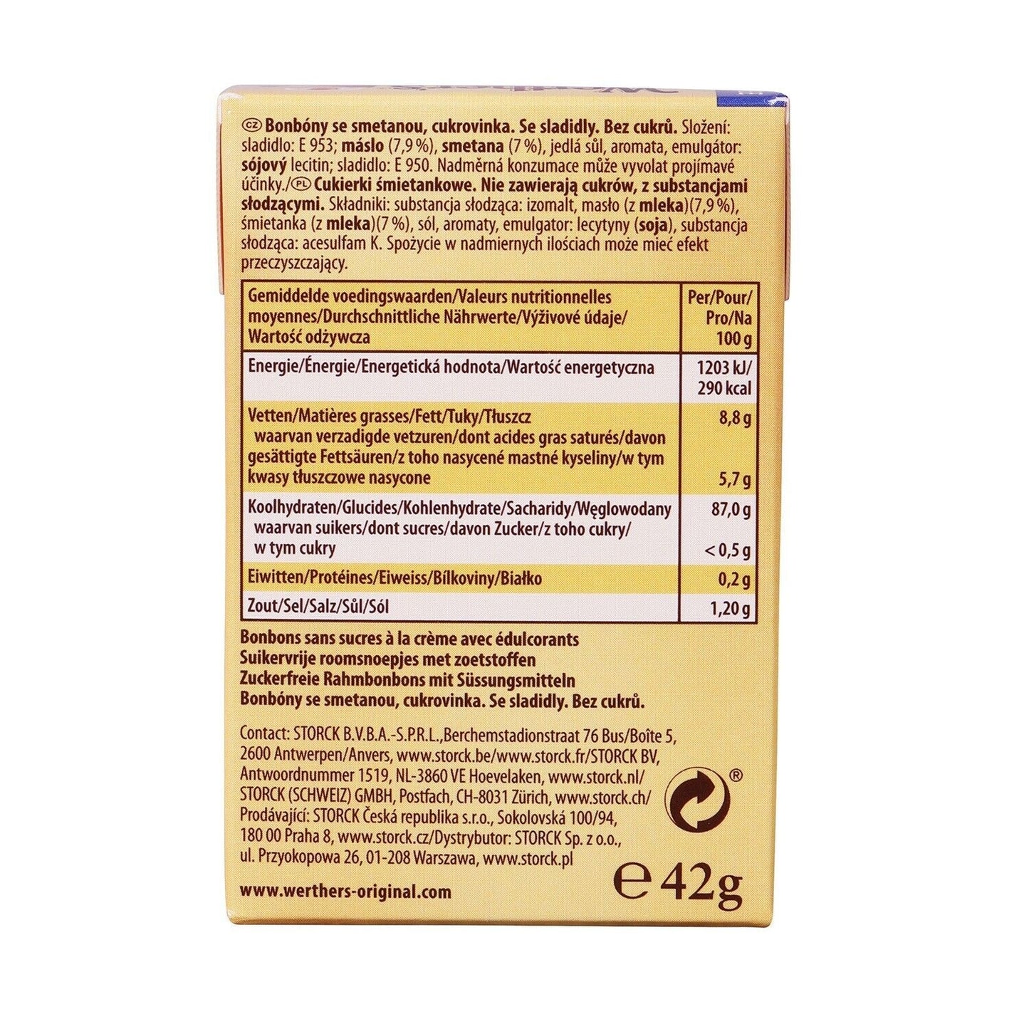WERTHER'S Sugar-Free Cream Candies