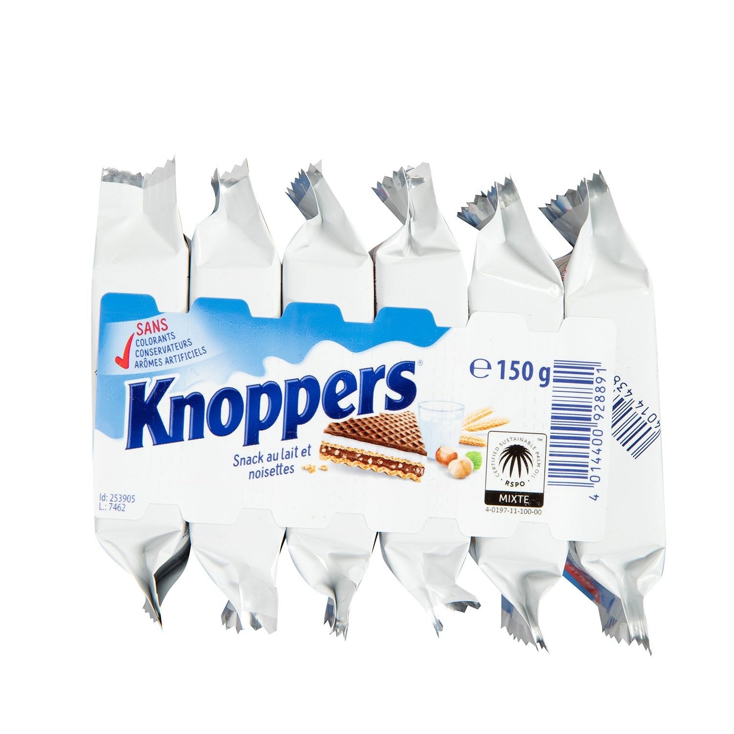 Biscuits Lait & Noisettes KNOPPERS