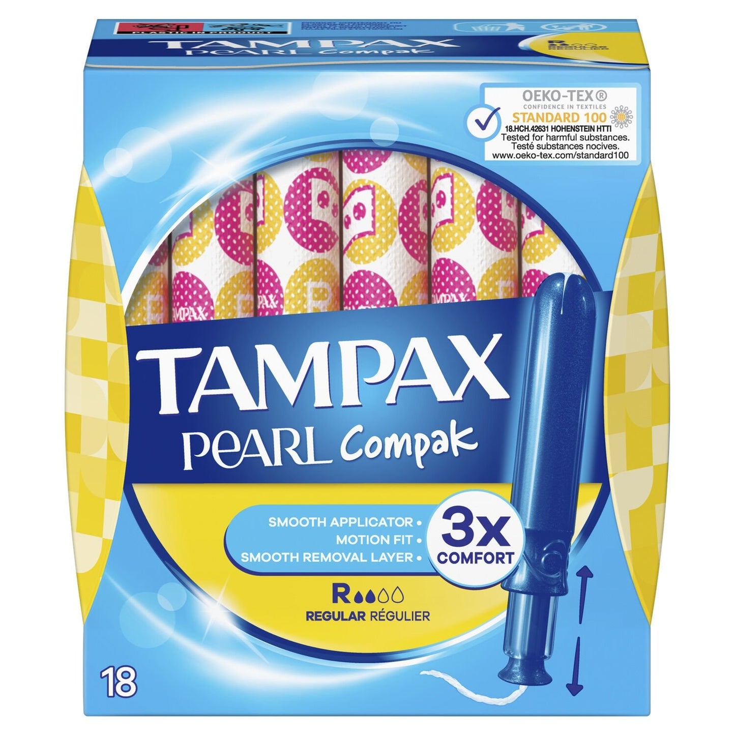 Tampons with Regular Applicator Pearl Compak TAMPAX