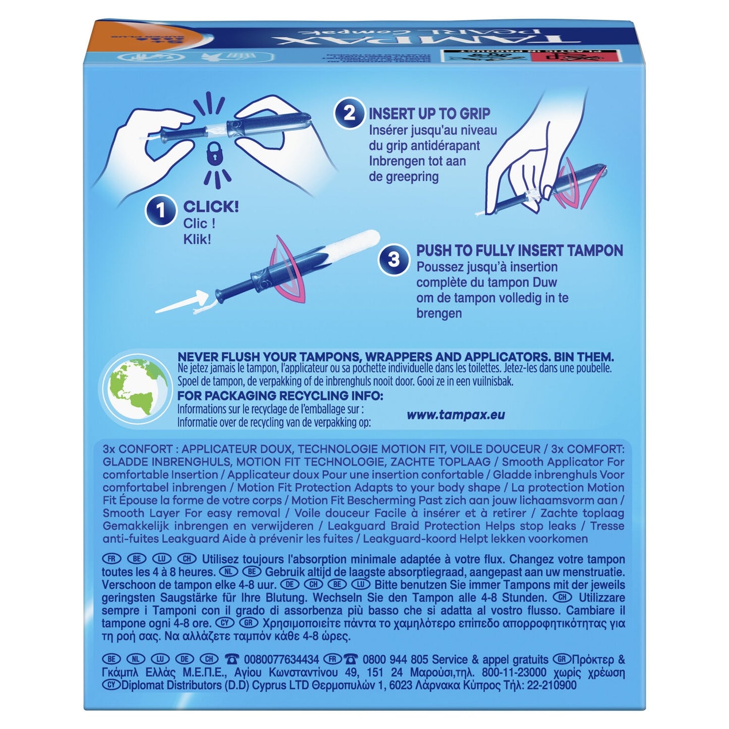 Tampons mit Super Plus S+ Pearl Compak Applikator TAMPAX