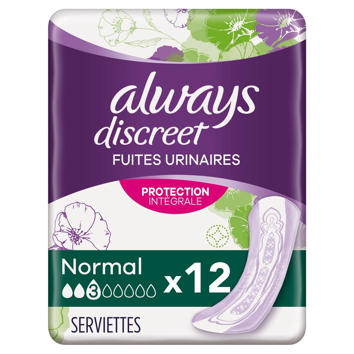 Sanitary Towels Urinary Leakage Full Protection Normal ALWAYS DISCREET