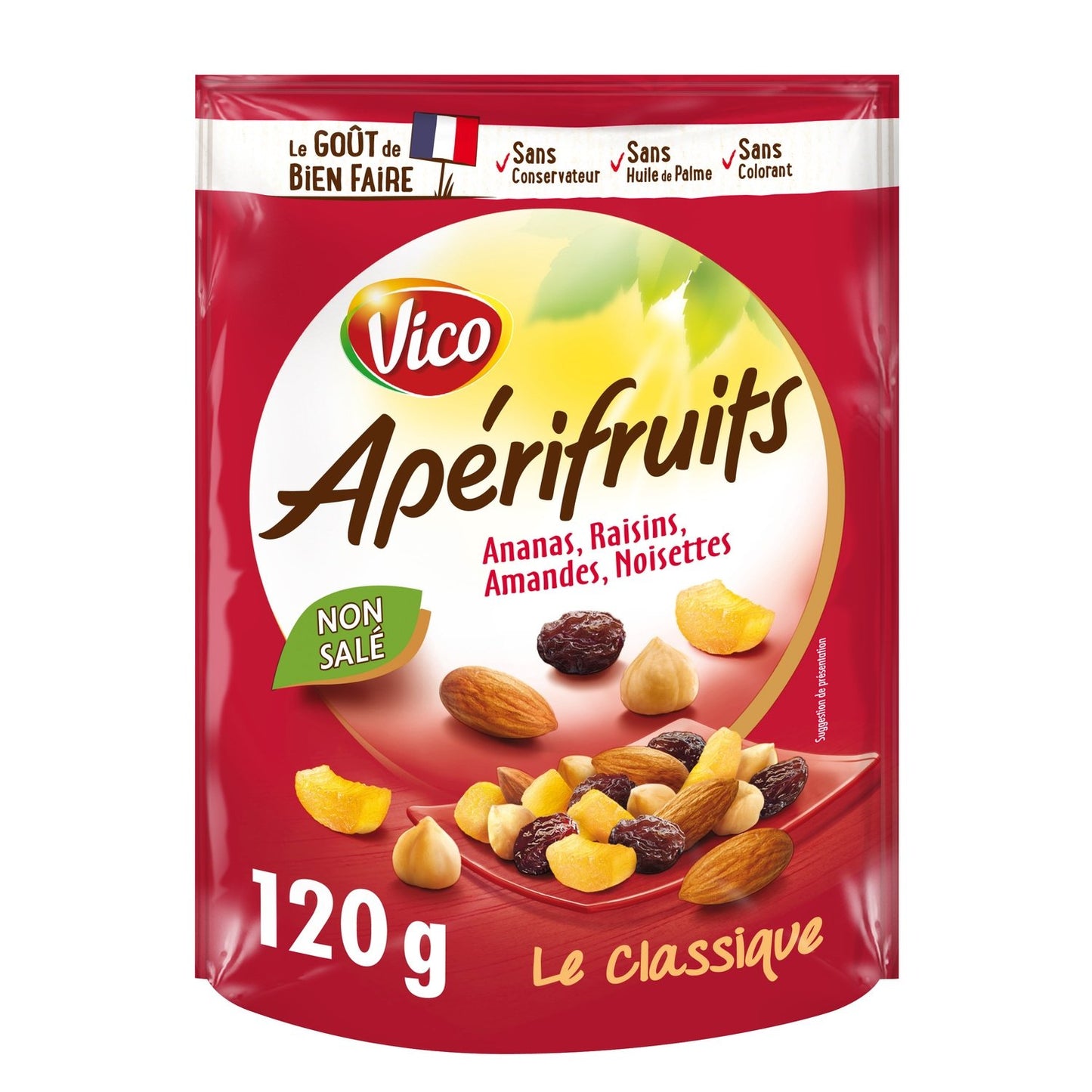 Mélange Rouge le Classique Fruits Secs & Graines APERIFRUITS VICO le paquet de 120g