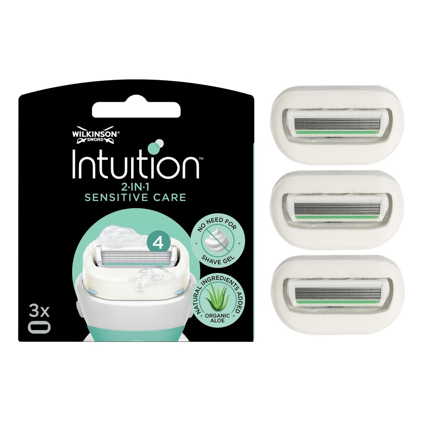 Lames de Rasoir pour Femme Sensitive Care Savon 2en1 WILKINSON le pack de 3 recharges