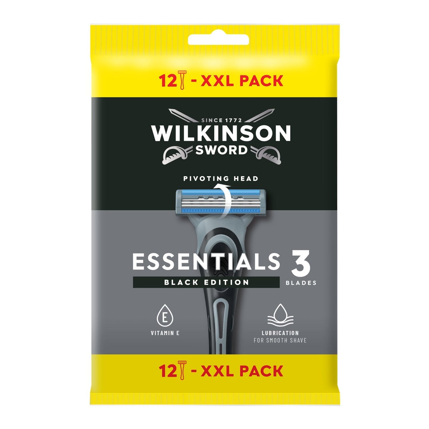 Rasoir Jetable 3 Lames pour Homme Aloe Vera Extra WILKINSON le pack de 12 rasoirs