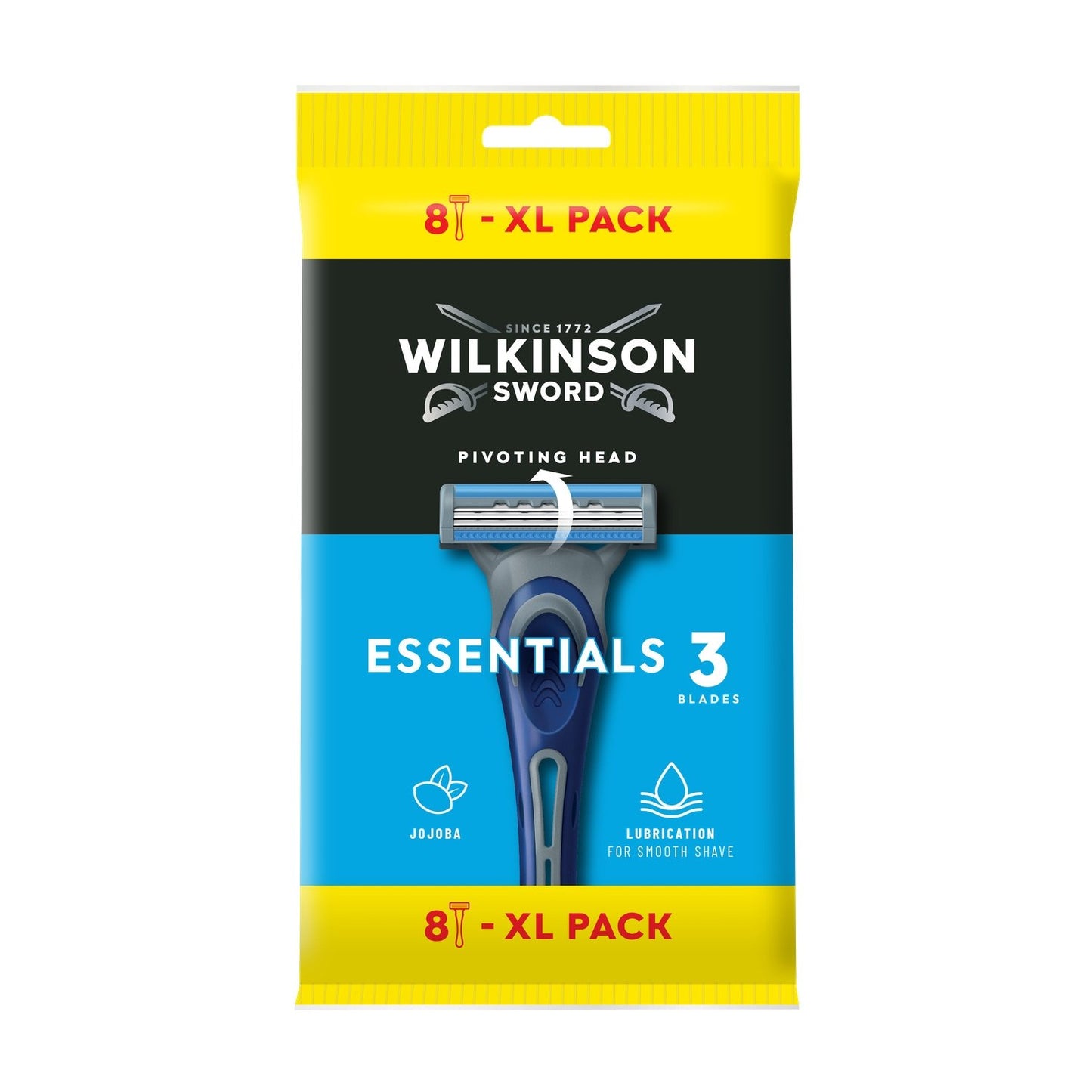 Rasoir Jetables pour Homme Extra Essential 3 WILKINSON le lot de 8 rasoirs