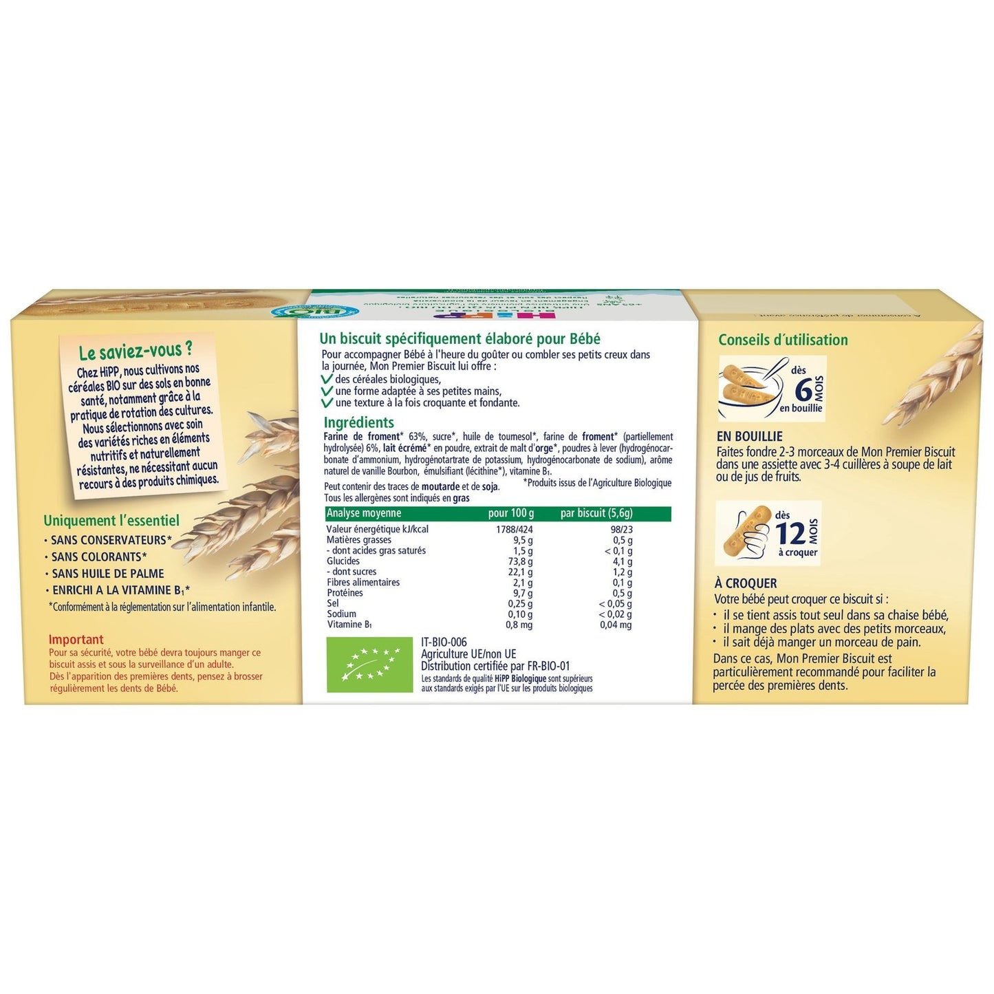 Babykekse ab 6 Monaten Mein erster Bio-Keks HIPP BIO
