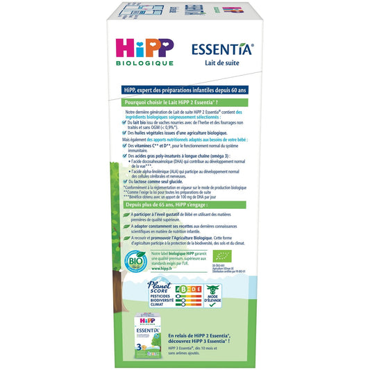 Lait Bébé en Poudre 2ème Âge Dès 6 Mois Bio ESSENTIA® HIPP BIOLOGIQUE
