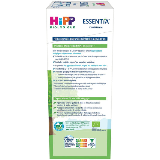 Lait Bébé en Poudre 3ème Âge Dès 10 Mois Bio Essentia HIPP BIOLOGIQUE