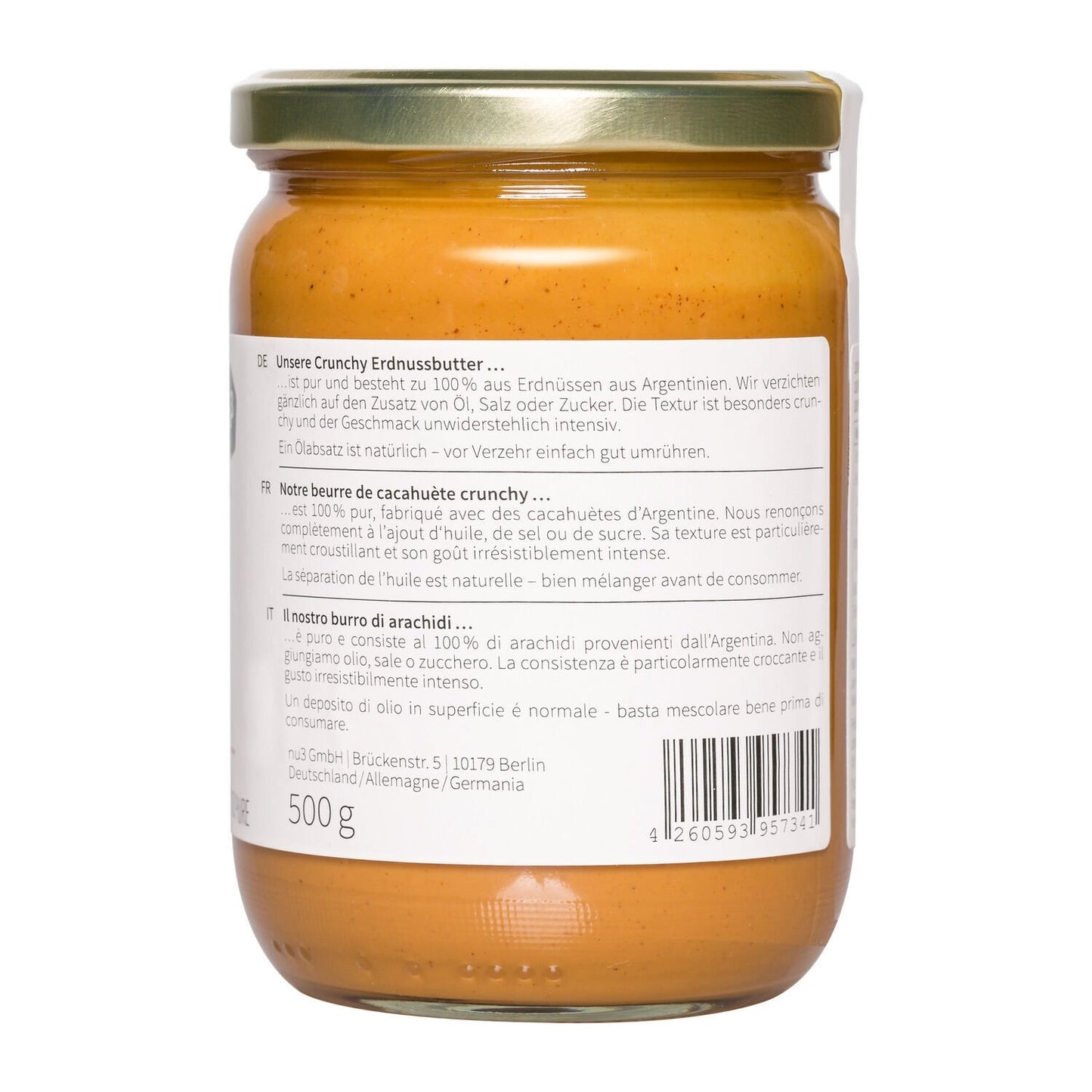 Beurre de Cacahuètes Crunchy NU3