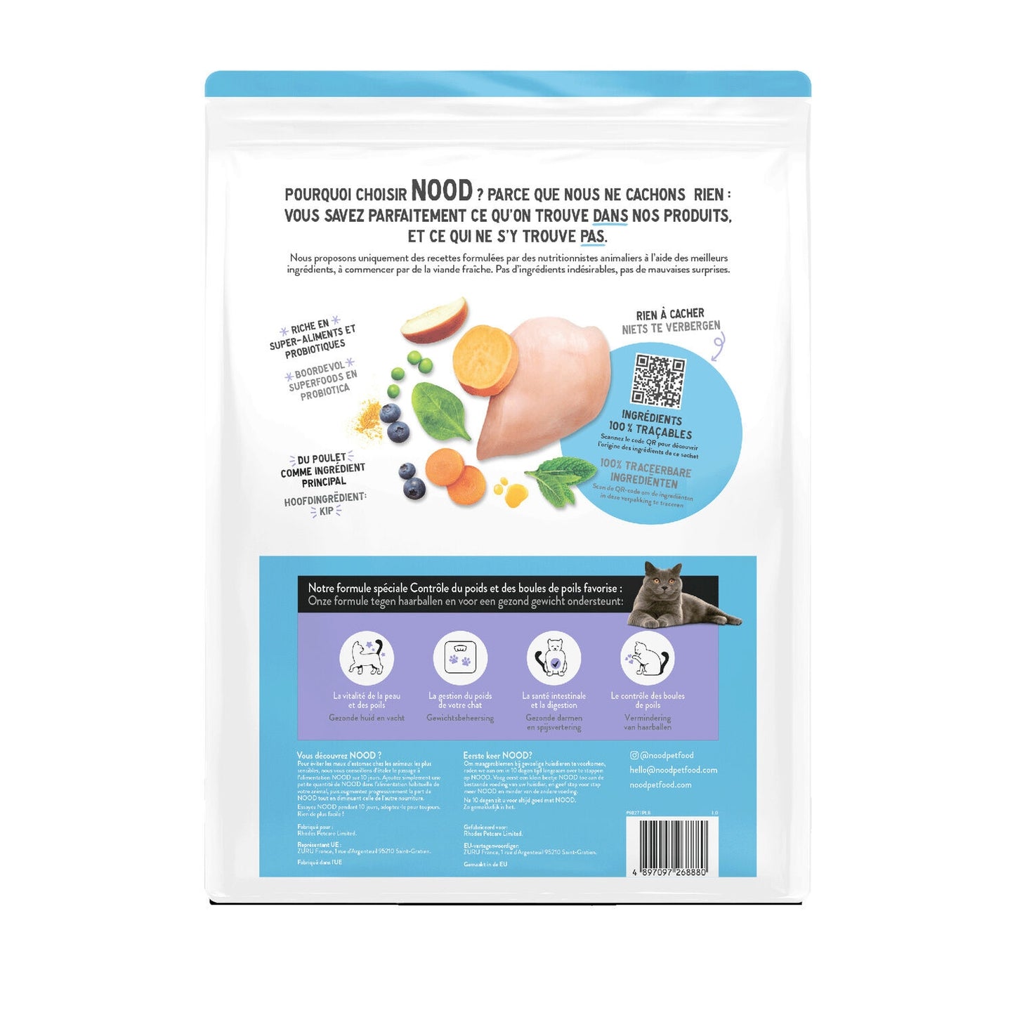 NOOD Adult Katzenfutter mit Huhn & Gemüse