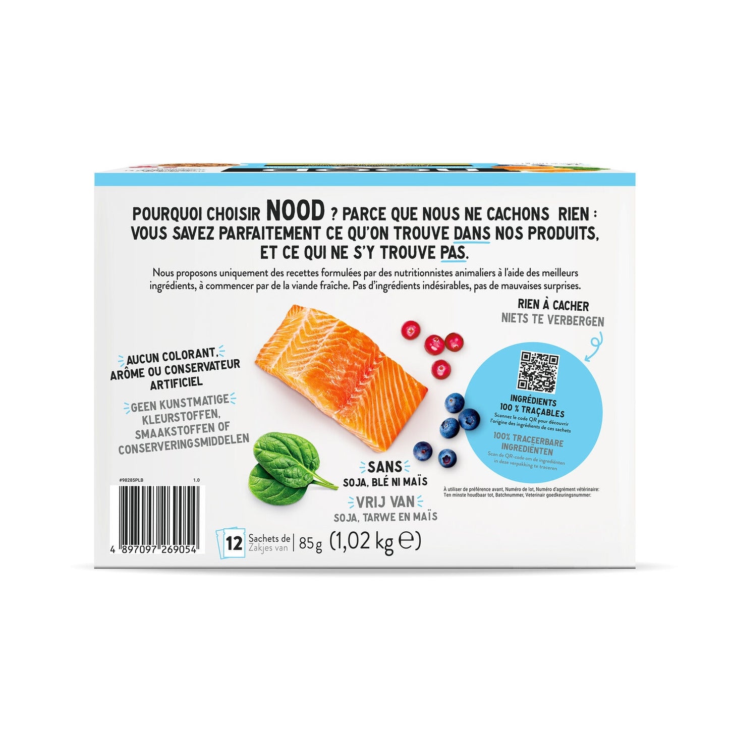 Pâtée pour Chat Adulte en Sauce au Saumon & Super Aliments NOOD