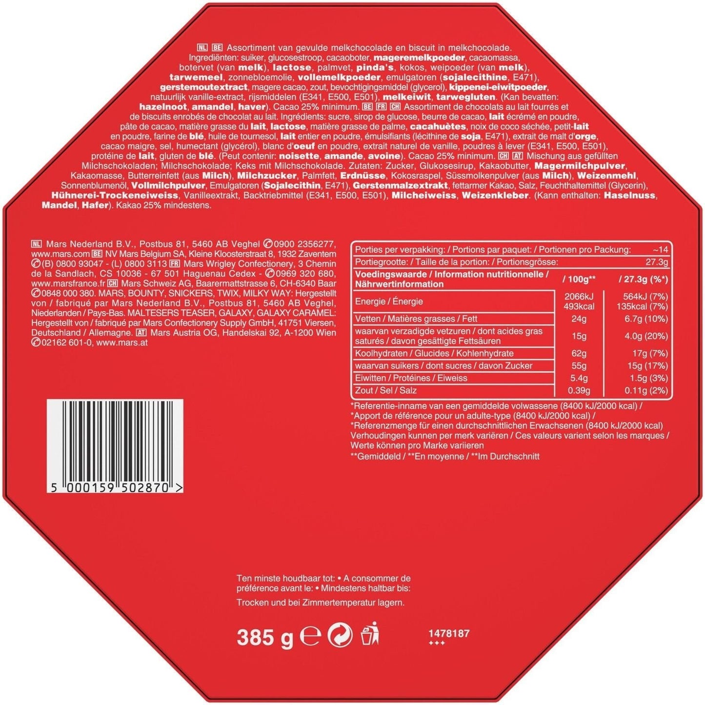 Assortiments de Chocolats Papillotes CELEBRATIONS