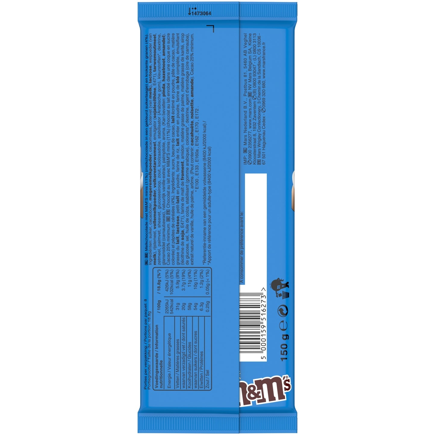 Tablette de Chocolat et Riz Soufflé M&M'S CRISPY