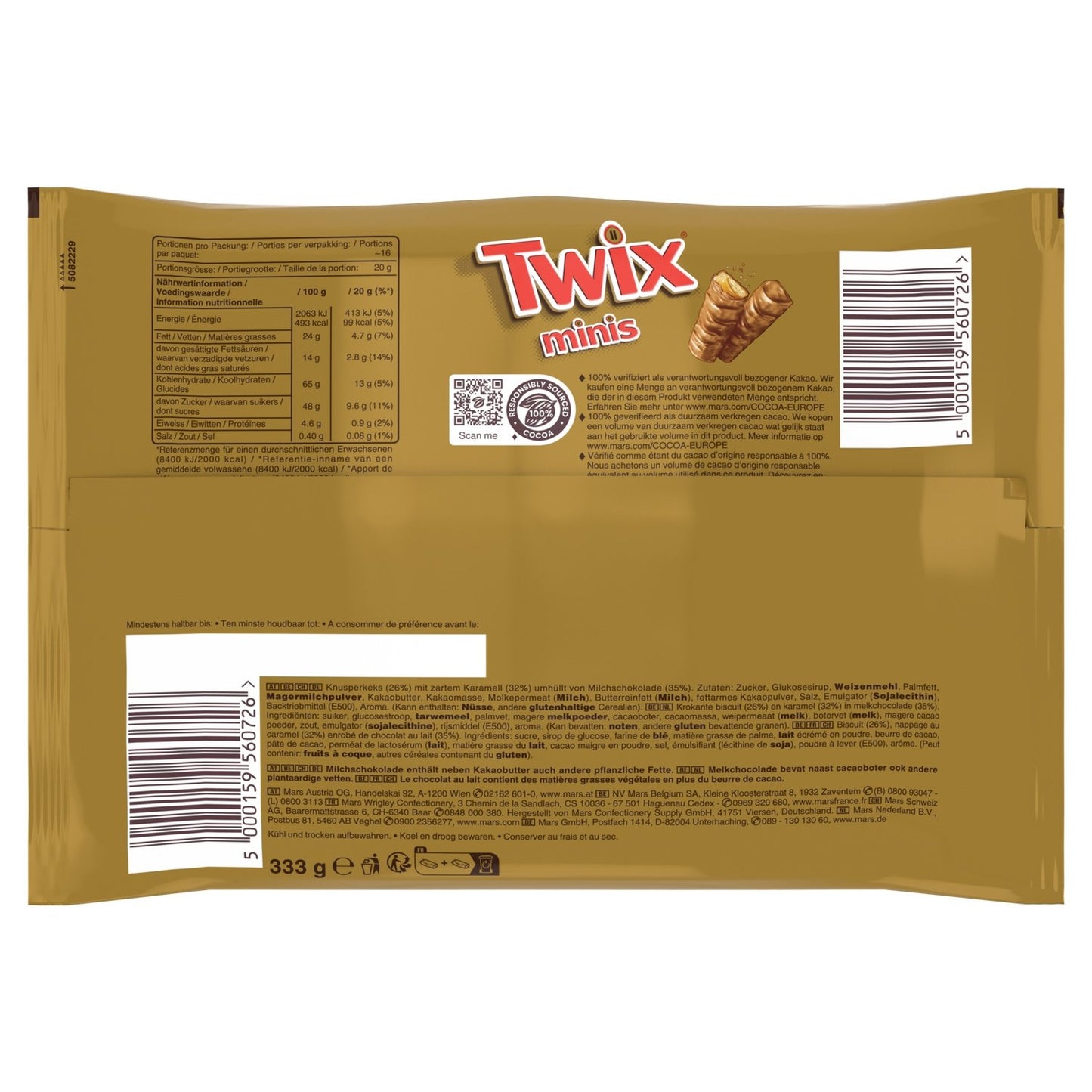 Mini Barres Chocolatées Caramel TWIX